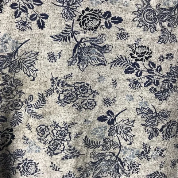 LUCKY BRAND GRAY BLUE FLORAL PATTERN SCOOP NECK TANK TOP WOMENS SIZE MEDIUM - Picture 3 of 6